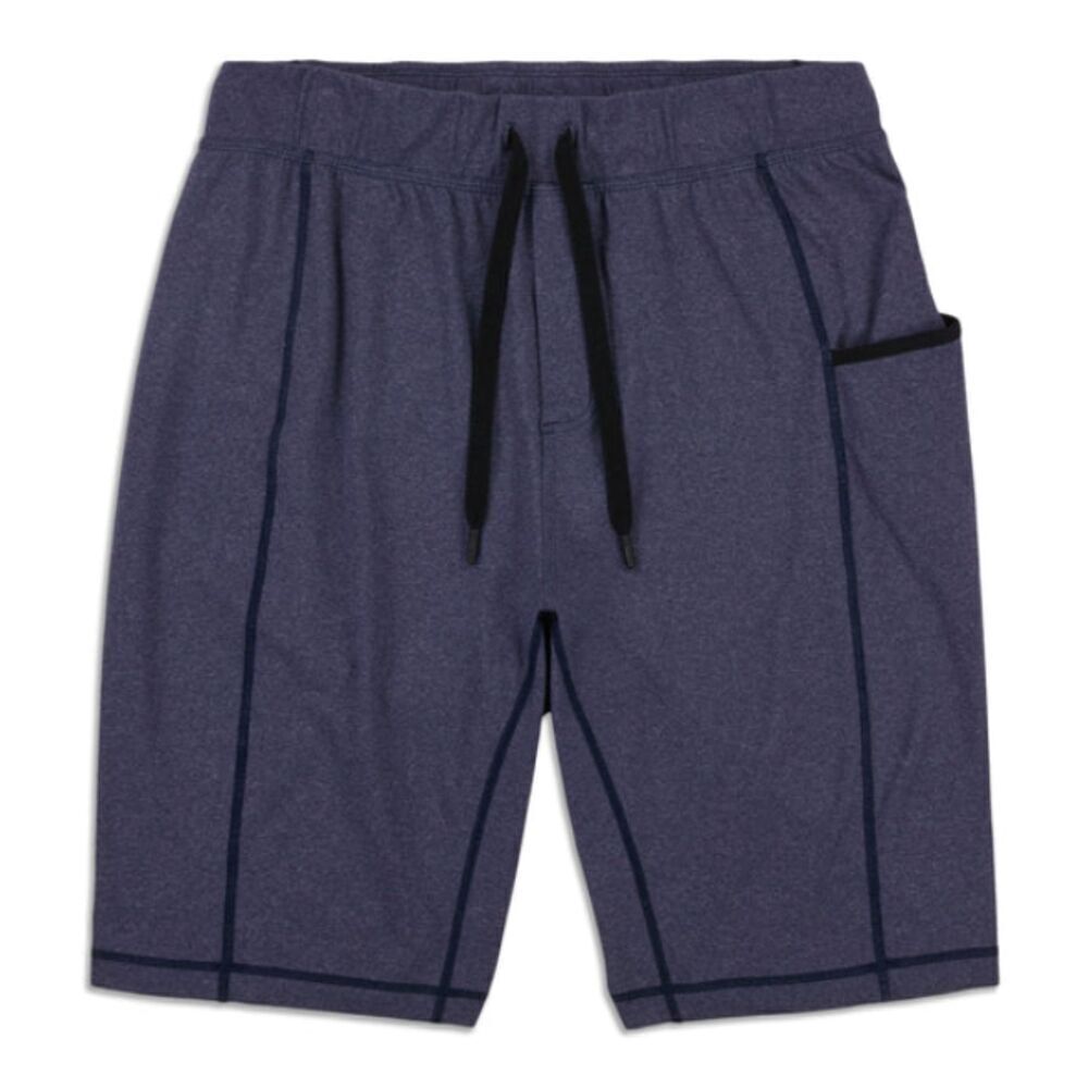 Lululemon Men's For the People Athletic Shorts Blue Contrast Stitch Size‎ Small